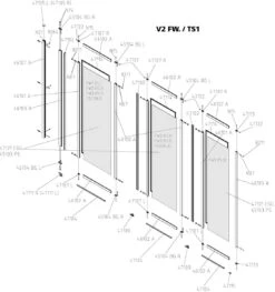 Kermi Vario 2000 Faltwand 2-flügelig V2FW2060142AK 115,1-116,7x140cm, Weiß, ESG Klar -Heimwerkzeuge Kermi Vario 2000 Faltwand 2 fluegelig V2FW2060142AK 1151 1167x140cm weiss ESG klar 9