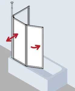 Kermi Vario 2000 Faltwand 2-flügelig V2TS1075141YK 101,1-102,7x140cm, Silber M., ESG SR Opaco Clean 16 Kermi Vario 2000 Faltwand 2-flügelig V2TS1075141YK 101,1-102,7x140cm, Silber M., ESG SR Opaco Clean -Heimwerkzeuge Kermi Vario 2000 Faltwand 2 fluegelig V2TS1075141YK 1011 1027x140cm silber m. ESG SR Opaco Clean 4