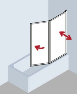 Kermi Vario 2000 Faltwand 2-flügelig V2TS1075141YK 101,1-102,7x140cm, Silber M., ESG SR Opaco Clean 17 Kermi Vario 2000 Faltwand 2-flügelig V2TS1075141YK 101,1-102,7x140cm, Silber M., ESG SR Opaco Clean -Heimwerkzeuge Kermi Vario 2000 Faltwand 2 fluegelig V2TS1075141YK 1011 1027x140cm silber m. ESG SR Opaco Clean 5