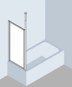 Kermi Vario 2000 Seitenwand V2TWD070141PK 61,4-64,6x140cm, Silber Mattglanz, ESG Klar KermiClean -Heimwerkzeuge Kermi Vario 2000 Seitenwand V2TWD070141PK 614 646x140cm silber mattglanz ESG klar KermiClean 1