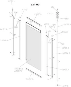 Kermi Vario 2000 Seitenwand V2TWD070141PK 61,4-64,6x140cm, Silber Mattglanz, ESG Klar KermiClean -Heimwerkzeuge Kermi Vario 2000 Seitenwand V2TWD070141PK 614 646x140cm silber mattglanz ESG klar KermiClean 3
