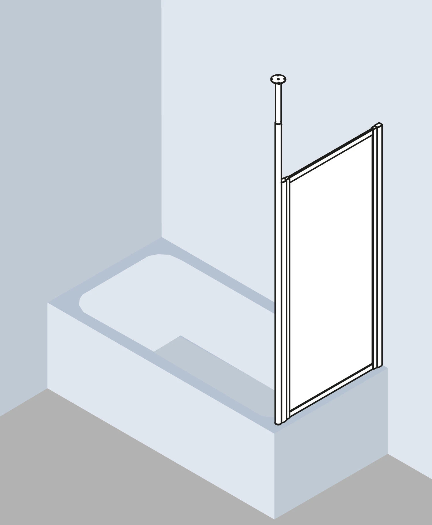 Kermi Vario 2000 Seitenwand V2TWD0801412K 71,4-74,6x140cm, Silber Mattglanz, Kerolan Perl 5 Kermi Vario 2000 Seitenwand V2TWD0801412K 71,4-74,6x140cm, Silber Mattglanz, Kerolan Perl – Bild 3