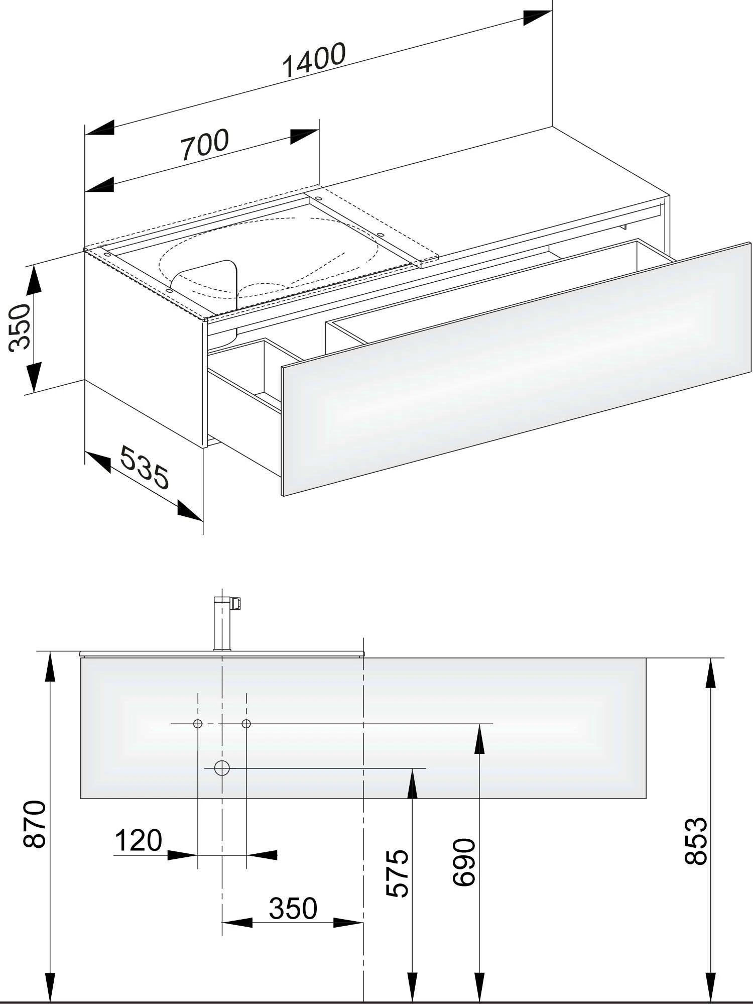 Keuco Edition 11 Unterschrank 31165300100 140 X 35 X 53,5 Cm, Mit LED, Lack Seidenmatt Weiss 4 Keuco Edition 11 Unterschrank 31165300100 140 X 35 X 53,5 Cm, Mit LED, Lack Seidenmatt Weiss – Bild 2