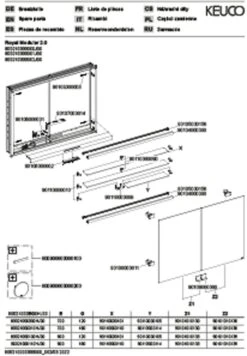 Keuco Royal Modular 2.0 Spiegelschrank 800210001100000 1050 X 900 X 160 Mm, Ohne Steckdose, Wandeinbau, 2-türig -Heimwerkzeuge Keuco Royal Modular 2.0 Spiegelschrank 800210001100000 1050 x 900 x 160 mm ohne Steckdose Wandeinbau 2 tuerig 2