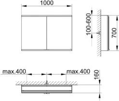 Keuco Royal Modular 2.0 Spiegelschrank 800221100100300 1000 X 700 X 160 Mm, 1 Steckdose, 1 Doppel-USB-Ladestelle, Wandvorbau, 2-türig, DALI -Heimwerkzeuge Keuco Royal Modular 2.0 Spiegelschrank 800221100100300 1000 x 700 x 160 mm 1 Steckdose 1 Doppel USB Ladestelle Wandvorbau 2 tuerig DALI 1