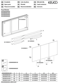 Keuco Royal Modular 2.0 Spiegelschrank 800300090000200 900 X 700 X 120 Mm, 2 Steckdosen, Wandeinbau, 3-türig -Heimwerkzeuge Keuco Royal Modular 2.0 Spiegelschrank 800300090000200 900 x 700 x 120 mm 2 Steckdosen Wandeinbau 3 tuerig 2