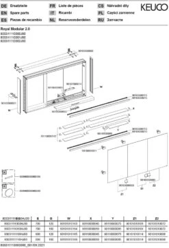 Keuco Royal Modular 2.0 Spiegelschrank 800311110100200 1100 X 700 X 160 Mm, 2 Steckdosen, Wandvorbau, 3-türig -Heimwerkzeuge Keuco Royal Modular 2.0 Spiegelschrank 800311110100200 1100 x 700 x 160 mm 2 Steckdosen Wandvorbau 3 tuerig 2