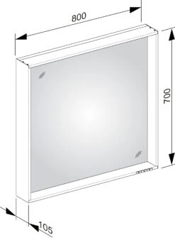 Keuco X-Line Lichtspiegel 33296112500 Beleuchtet, Anthrazit, 800x700x105mm -Heimwerkzeuge Keuco X Line Lichtspiegel 33296112500 beleuchtet anthrazit 800x700x105mm 4