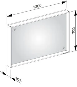 Keuco X-Line Lichtspiegel 33296293500 Beleuchtet, Inox, 1200x700x105mm -Heimwerkzeuge Keuco X Line Lichtspiegel 33296293500 beleuchtet Inox 1200x700x105mm 4