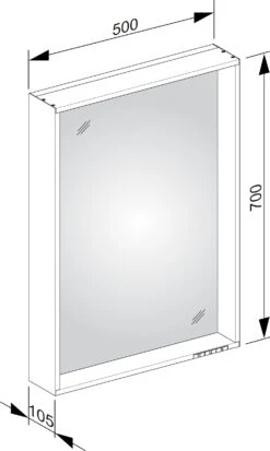 Keuco X-Line Lichtspiegel 33296301500 Beleuchtet, Weiß, 500x700x105mm -Heimwerkzeuge Keuco X Line Lichtspiegel 33296301500 beleuchtet weiss 500x700x105mm 4