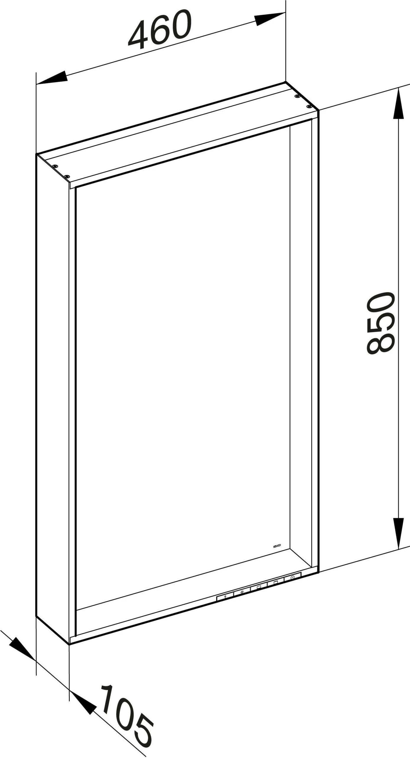 Keuco X-Line Lichtspiegel 33297111003 460x850x105mm, 25 Watt, Anthrazit 4 Keuco X-Line Lichtspiegel 33297111003 460x850x105mm, 25 Watt, Anthrazit – Bild 2