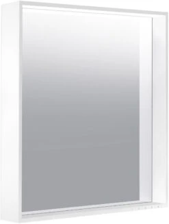 Keuco X-Line Lichtspiegel 33297142000, Trüffel 650x700x105mm, Mit LED-Beleuchtung