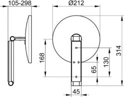 Keuco ILook_move Kosmetikspiegel 17612050000 Ø 212 Mm, Nickel Gebürstet -Heimwerkzeuge Keuco iLook move Kosmetikspiegel 17612050000 o 212 mm Nickel gebuerstet 1