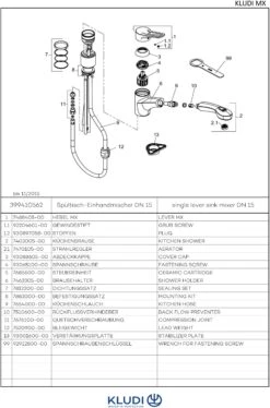 Kludi MX Küchenarmatur 399410562 Chrom, Ausziehbare Geschirrbrause 10 Kludi MX Küchenarmatur 399410562 Chrom, Ausziehbare Geschirrbrause -Heimwerkzeuge Kludi MX Kuechenarmatur 399410562 chrom ausziehbare Geschirrbrause 2