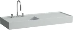 LAUFEN Kartell Waschtisch 8133327591121, 120x46cm, Grau, Ablage Rechts, Ohne Hahnloch, Saphirkeramik