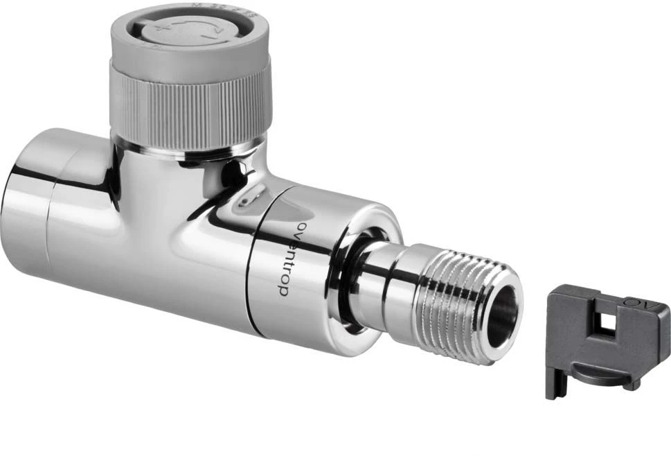 Oventrop Baureihe EQ Thermostatventil 1163662 DN 15, G 3/4xR 1/2 AG, Durchgang, Messing, Weiß Pulverbeschichtet 4 Oventrop Baureihe EQ Thermostatventil 1163662 DN 15, G 3/4xR 1/2 AG, Durchgang, Messing, Weiß Pulverbeschichtet – Bild 2