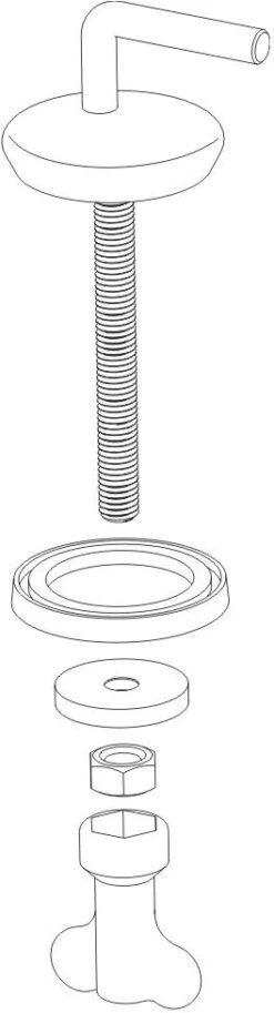 Pagette Pagette V.I.P. Exzenterscharnier 794390700 Edelstahl, Für Durchgehende Scharnierwelle