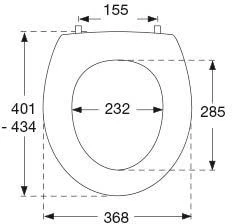 Pressalit WC-Sitz 3000/190 Mit Deckel 190000UN3999 Weiß, Mit UN3 Univertikalscharnieren Aus Edelstahl 4 Pressalit WC-Sitz 3000/190 Mit Deckel 190000UN3999 Weiß, Mit UN3 Univertikalscharnieren Aus Edelstahl – Bild 2