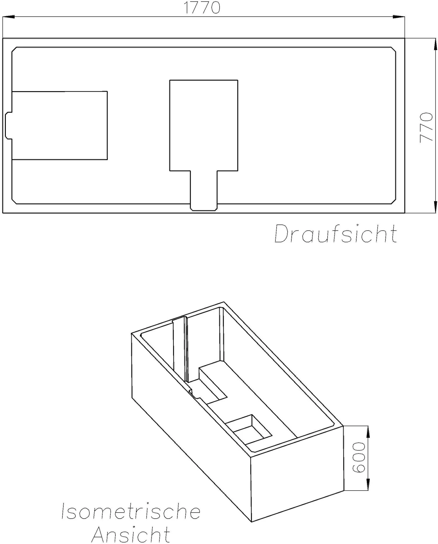Schedel Badewannenträger SW10369 180x80cm, Höhe 60cm 4 Schedel Badewannenträger SW10369 180x80cm, Höhe 60cm – Bild 2