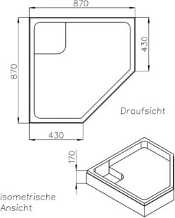 Schedel Ideal Standard Hotline Duschwannenträger SD25567 90x90x8cm, 5-Eck, Höhe 17cm -Heimwerkzeuge Schedel Ideal Standard Hotline Duschwannentraeger SD25567 90x90x8cm 5 Eck Hoehe 17cm 1