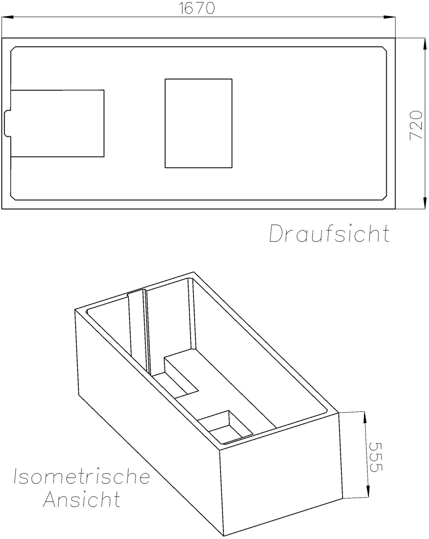 Schedel Wannenträger SW14600 170x75cm, Höhe 55,5cm 4 Schedel Wannenträger SW14600 170x75cm, Höhe 55,5cm – Bild 2