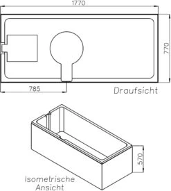 Schedel XL Bette Ocean Wannenträger SW11458 180x80cm, Überlauf Hinten, Höhe 57cm -Heimwerkzeuge Schedel XL Bette Ocean Wannentraeger SW11458 180x80cm Ueberlauf hinten Hoehe 57cm 1
