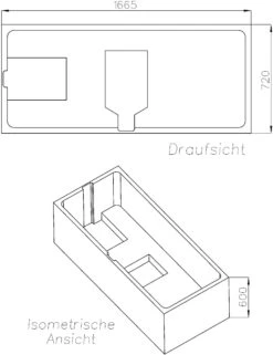 Schedel XL Keramag ICon Wannenträger SW10382 170x75cm, Mittellablauf, Höhe 60cm -Heimwerkzeuge Schedel XL Keramag iCon Wannentraeger SW10382 170x75cm Mittellablauf Hoehe 60cm 1