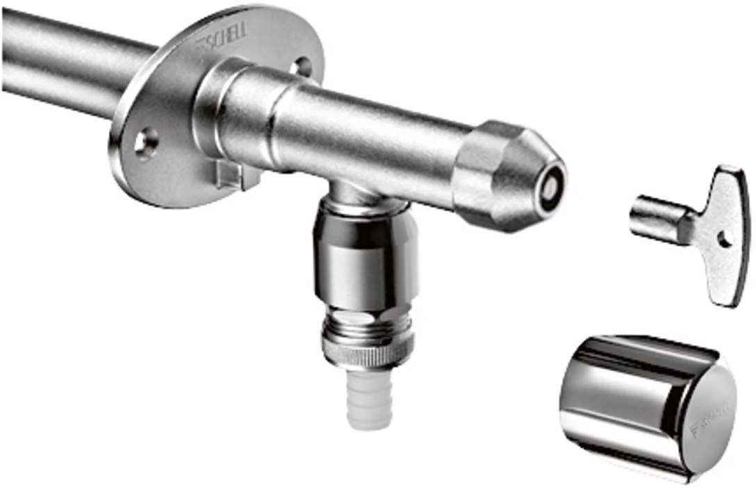 Schell Frostsichere Außenarmatur 039950399 DN 15, Mattchrom, Komplettarmatur, Ohne Rohrbelüfter 3 Schell Frostsichere Außenarmatur 039950399 DN 15, Mattchrom, Komplettarmatur, Ohne Rohrbelüfter