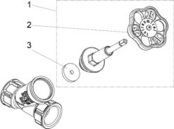 Schlösser Freistromventil 0015052500001 DN 25, Rp 1, Ohne Entleerung, Steigende Spindel -Heimwerkzeuge Schloesser Freistromventil 0015052500001 DN 25 Rp 1 ohne Entleerung steigende Spindel 2