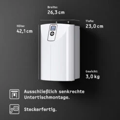 Stiebel Eltron Kleinspeicher SNE 5 T Eco 236714 Weiß, 5 Liter, 2kW, Drucklos -Heimwerkzeuge Stiebel Eltron Kleinspeicher SNE 5 t Eco 236714 weiss 5 Liter 2kW drucklos 6