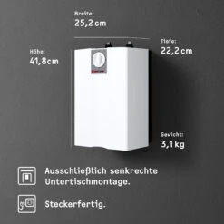 Stiebel Eltron UFP 5 T Untertischgerät 222175 Offen, 5 Liter, 2 KW, Weiss -Heimwerkzeuge Stiebel Eltron UFP 5 t Untertischgeraet 222175 offen 5 Liter 2 kW weiss 3