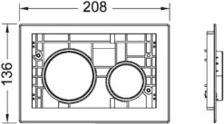 TECE TECEloop WC-Baukasten 9240619 Für WC-Betätigungsplatte, Schwarz Matt -Heimwerkzeuge TECE TECEloop WC Baukasten 9240619 fuer WC Betaetigungsplatte schwarz matt 1