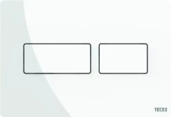 TECE TECEsolid WC-Betätigungsplatte 9240432 Weiß Glänzend, 220x150x6mm, Für Zweimengentechnik