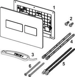 TECE TECEsolid WC-Betätigungsplatte 9240432 Weiß Glänzend, 220x150x6mm, Für Zweimengentechnik -Heimwerkzeuge TECE TECEsolid WC Betaetigungsplatte 9240432 weiss glaenzend 220x150x6mm fuer Zweimengentechnik 3