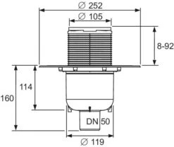 TECEdrainpoint S 130 Ablaufset 3601300 100x100mm, DN50, Senkrecht, Mit Universalflansch -Heimwerkzeuge TECEdrainpoint S 130 Ablaufset 3601300 100x100mm DN50 senkrecht mit Universalflansch 2