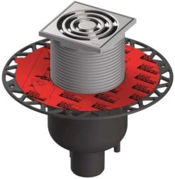 TECEdrainpoint S 130 Ablaufset 3601300 100x100mm, DN50, Senkrecht, Mit Universalflansch