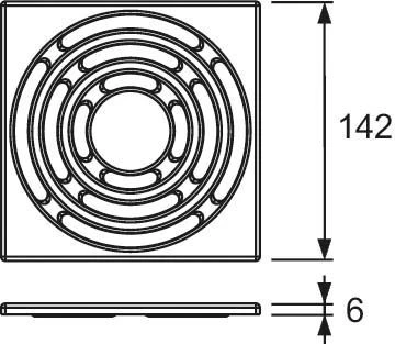 TECEdrainpoint S Designrost 3665003 142x142mm, Edelstahl 5 TECEdrainpoint S Designrost 3665003 142x142mm, Edelstahl – Bild 3