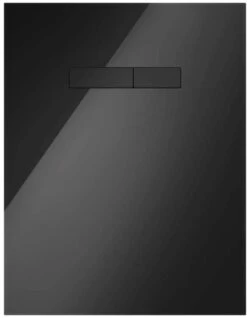 TECElux Betätigungsplatte 9650005 Glas Schwarz, Tasten Schwarz, Manuelle Betätigung