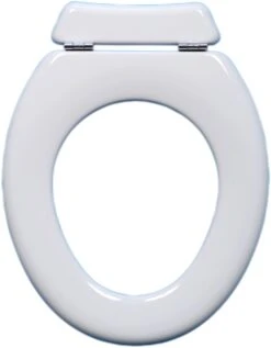 Toto WC-Sitz Olfa Universal Ohne Deckel 0720001 Mit Rueckbrett, Edelstahlscharnier, Weiss