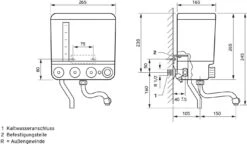 Vaillant VEK 5 L Kochendwassergerät 005122 2,4 KW 5 Liter, 345x265x165 Weiß/hellgrau -Heimwerkzeuge Vaillant VEK 5 L Kochendwassergeraet 005122 24 kW 5 Liter 345x265x165 weiss hellgrau 2