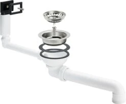 Viega Ab-/Überlaufventil 678548 G 1 1/2, Kunststoff Weiß, Ohne Bowdenzugmechanik