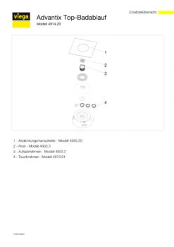 Viega Badablauf-Grundkörper Advantix 4914.2 DN 50, Aufsatz Mit Rahmen Aus Kunststoff -Heimwerkzeuge Viega Badablauf Grundkoerper Advantix 4914.2 DN 50 Aufsatz mit Rahmen aus Kunststoff 2