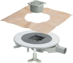 Viega Badablauf-Grundkörper Advantix 4914.2 DN 50, Aufsatz Mit Rahmen Aus Kunststoff