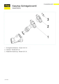 Viega Easytop Schrägsitzventil 756734 DN 25, Rp 1, Rotguss, Für Wasserzählerbügel -Heimwerkzeuge Viega Easytop Schraegsitzventil 756734 DN 25 Rp 1 Rotguss fuer Wasserzaehlerbuegel 2