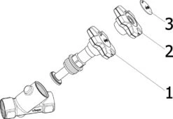 Viega Easytop Schrägsitzventil 756734 DN 25, Rp 1, Rotguss, Für Wasserzählerbügel -Heimwerkzeuge Viega Easytop Schraegsitzventil 756734 DN 25 Rp 1 Rotguss fuer Wasserzaehlerbuegel 3