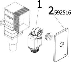 Viega Geruchsverschluss 553777 G 1 1/4x50/40mm, UP, Kunststoff Verchromt -Heimwerkzeuge Viega Geruchsverschluss 553777 G 1 1 4x50 40mm UP Kunststoff verchromt 2