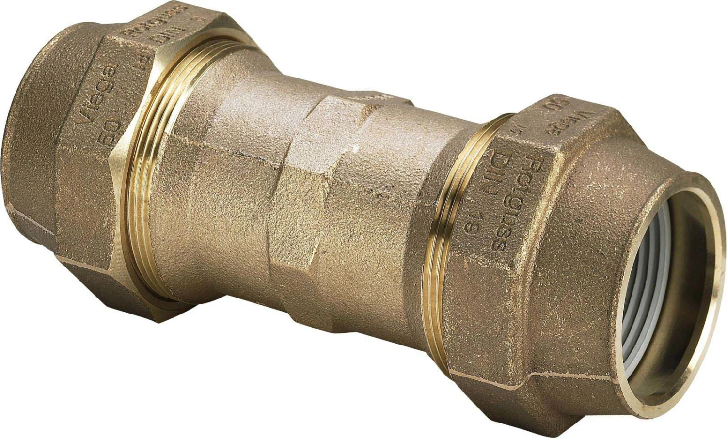 Viega Maxiplex Kupplung 277901 Ø 50 Mm, Rotguss, Verschraubung, Ohne Innenanschlag 3 Viega Maxiplex Kupplung 277901 Ø 50 Mm, Rotguss, Verschraubung, Ohne Innenanschlag