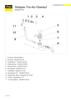 Viega Multiplex Trio Ab-/Überlaufgarnitur 731625 DN 40/50, Verchromt, Für Badewanne Mit Ablaufloch-d= 90mm -Heimwerkzeuge Viega Multiplex Trio Ab Ueberlaufgarnitur 731625 DN 40 50 verchromt fuer Badewanne mit Ablaufloch d 90mm 2