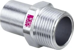 Viega Prestabo Einsteckstück 642044 15 Mm X R 1/2, Stahl Unlegiert, SC-Contur, Einsteckende