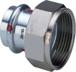 Viega Prestabo Verschraubung 601089 22 Mm X G 1 1/2, Stahl Unlegiert, Flachdichtend, SC-Contur